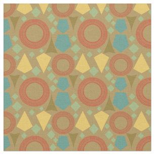 Mid Century Modern Yellow Geometric Fabric