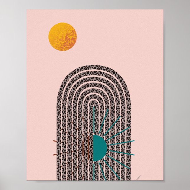 Mid Century Mondern Abstract Geometric Poster (Front)