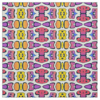 Mid century multicolor seamless fabric pattern