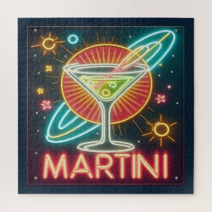Mid Century Neon Martini Sign  Jigsaw Puzzle