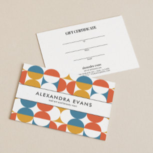 Mid century orange blue yellow business