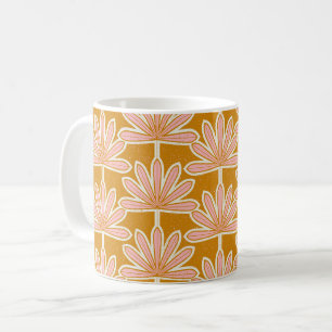 Mid Century Palm leaf Coffee Mug