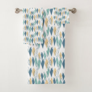 Mid Century Pattern Bath Towel Set