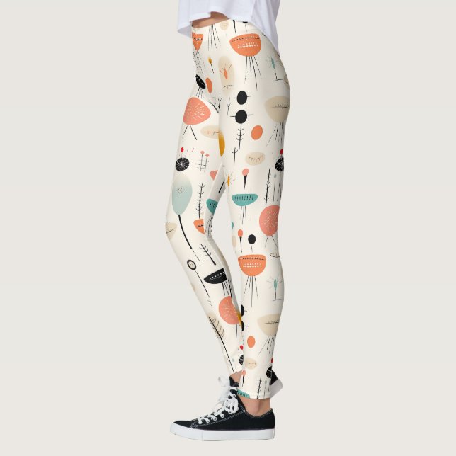 Mid-Century Pattern Leggings (Left)