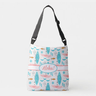 Mid Century Pink Catamaran Crossbody Bag
