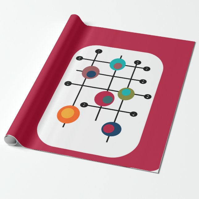 Mid-Century Rectangle  Wrapping Paper (Unrolled)