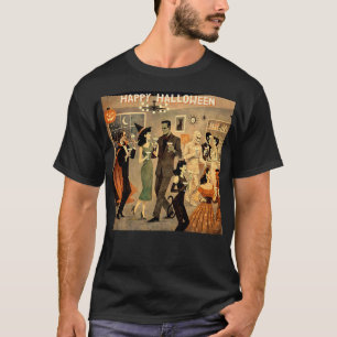 Mid Century Retro 40s Halloween Martini Party T-Shirt