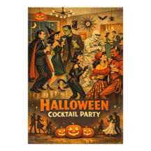 Mid Century Retro 50s Halloween Martini Party