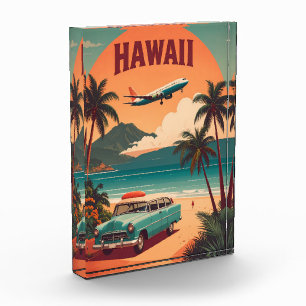 Mid Century Retro 50s Hawaii Travel Tourism Art Photo Block