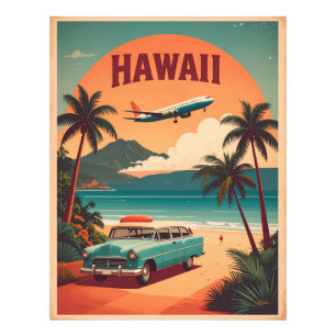 Mid Century Retro 50s Hawaii Travel Tourism Art Photo Print
