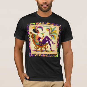 Mid Century Retro 60s Mardi Gras Martini Woman T-Shirt