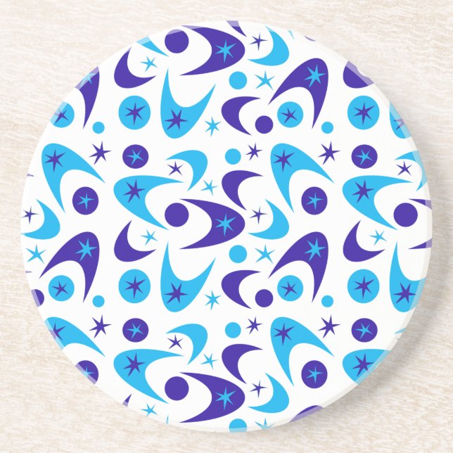 Mid Century Retro Boomerangs Coaster (Front)