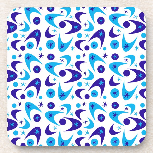 Mid Century Retro Boomerangs Coaster (Front)