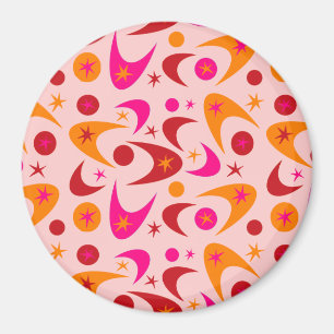 Mid Century Retro Boomerangs Magnet