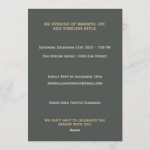 Mid-Century Retro Christmas Trees Invitation