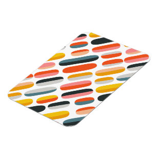 Mid Century Retro Geometric Abstract Pattern Magnet