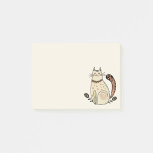 Mid Century Retro Kitty Cat Post-it Notes