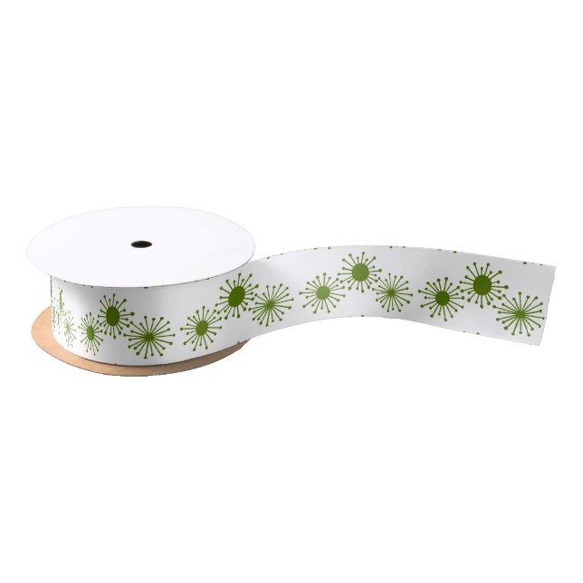 Mid Century Retro Starburst Satin Ribbon (Spool)