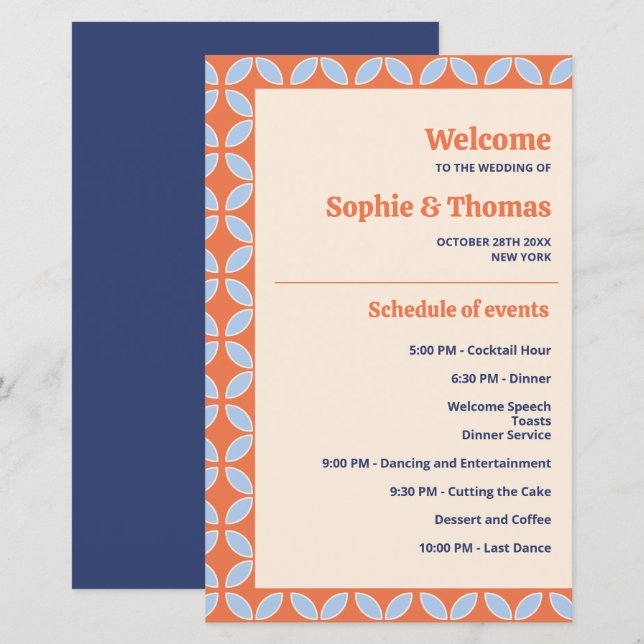 Mid Century Retro Wedding (Front/Back)