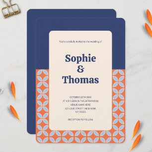 Mid Century Retro Wedding Invitation