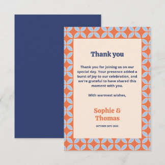 Mid Century Retro Wedding Thank You Card