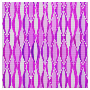 Mid-Century Ribbon Print - orchid and violet Fabric