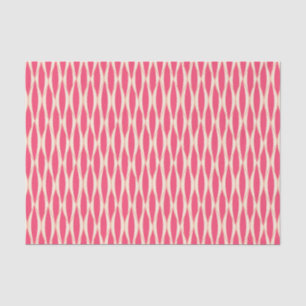 Mid-Century Ribbon Print - shades of coral Tissue Paper