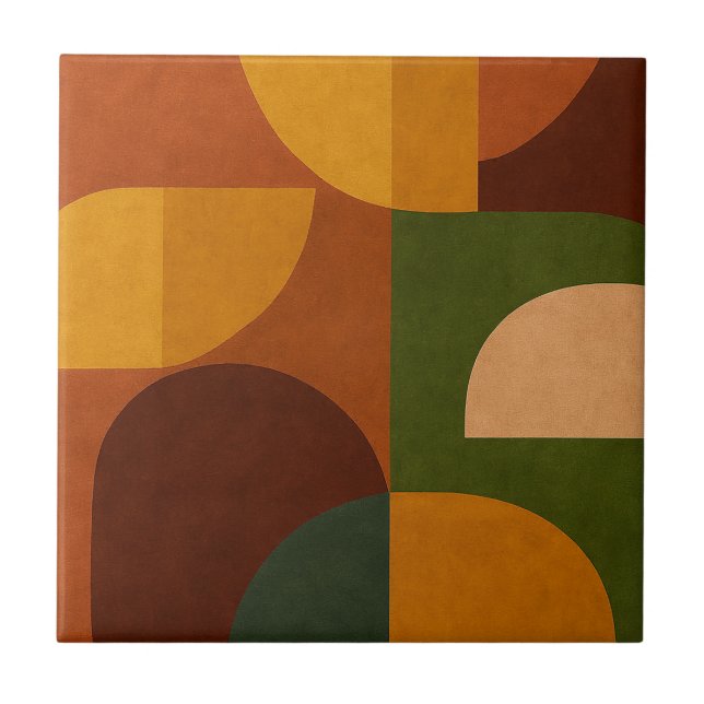 Mid-Century Soul Pattern Ceramic Tile (Front)