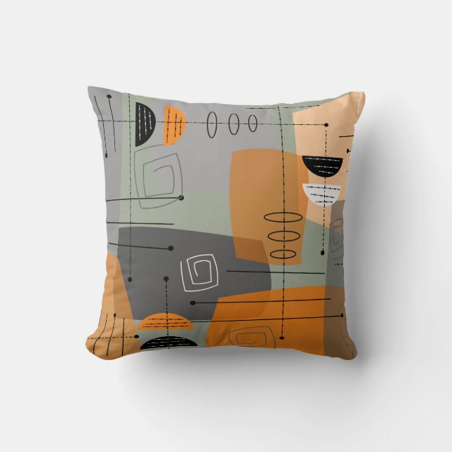 Mid-Century Space Age Abstract Cushion (Front)