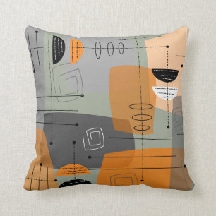 Mid-Century Space Age Abstract Cushion