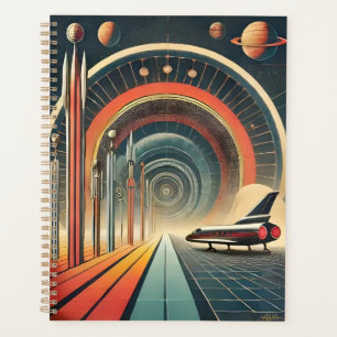 Mid Century Space Age Art Wormhole Port Planner