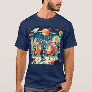 Mid Century Space Age Cocktail Party T-Shirt