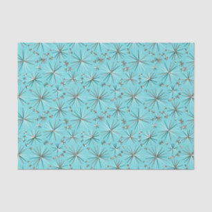 Mid Century Sputnik pattern, Robin's Egg Blue Tissue Paper
