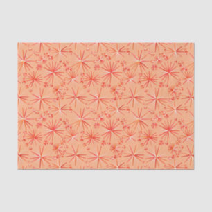 Mid Century Sputnik pattern, Shades of Coral Tissue Paper