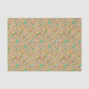 Mid Century Sputnik pattern, Taupe Tan Tissue Paper