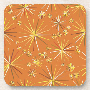 Mid Century Sputnik pattern, Terracotta Coaster