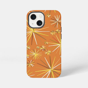 Mid Century Sputnik pattern, Terracotta iPhone Case