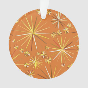 Mid Century Sputnik pattern, Terracotta Ornament