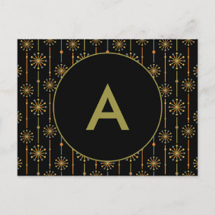 Mid Century Starburst Stripe Custom Colours SVG Postcard