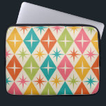 Mid Century Starbursts on Colorful Retro Diamonds  Laptop Sleeve<br><div class="desc">This is classic Mid century modern colorful starbursts on retro diamonds in pink,  orange,  green,  teal and yellow. It's great gift for anyone who love retro  atomic era designs.</div>