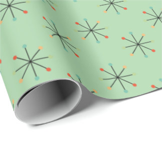 Mid Century stars wrapping paper