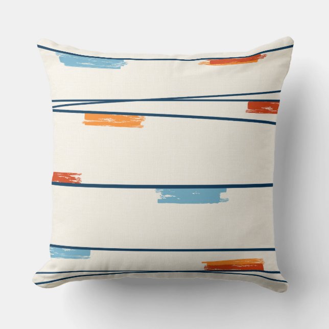 Mid-Century Stripe Cushion (Front)
