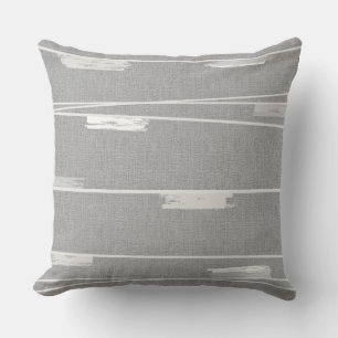 Mid-Century Stripe Grey Combo Cushion