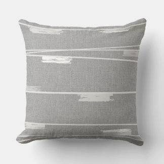 Mid-Century Stripe Grey Combo Cushion