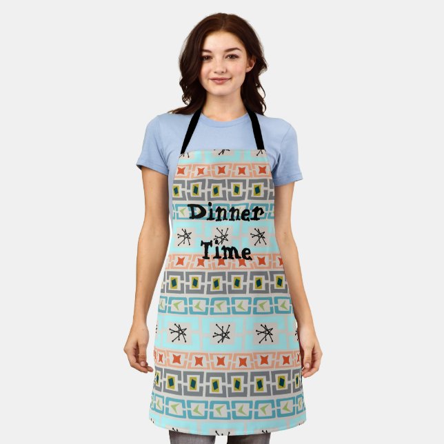 Mid-Century Stripes  Apron (Worn)