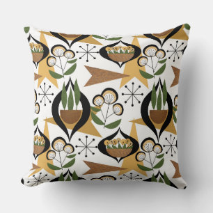 Mid-Century Style Plants Fifties Style Cushion