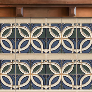 Mid-Century Symmetry Organic Art Deco Belle Epoque Ceramic Tile