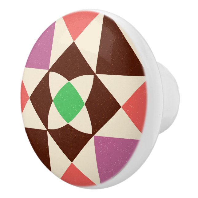 Mid century tiles - 60's ceramic knob (Right)