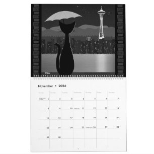 Mid Century Travel Cat Calendar
