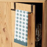 Mid-Century Turquoise Starburst Pattern Tea Towel<br><div class="desc">Brighten up your kitchen with this stylish mid-century modern kitchen towel. This design features a turquoise starburst pattern on a crisp white background; framed in dark turquoise.</div>